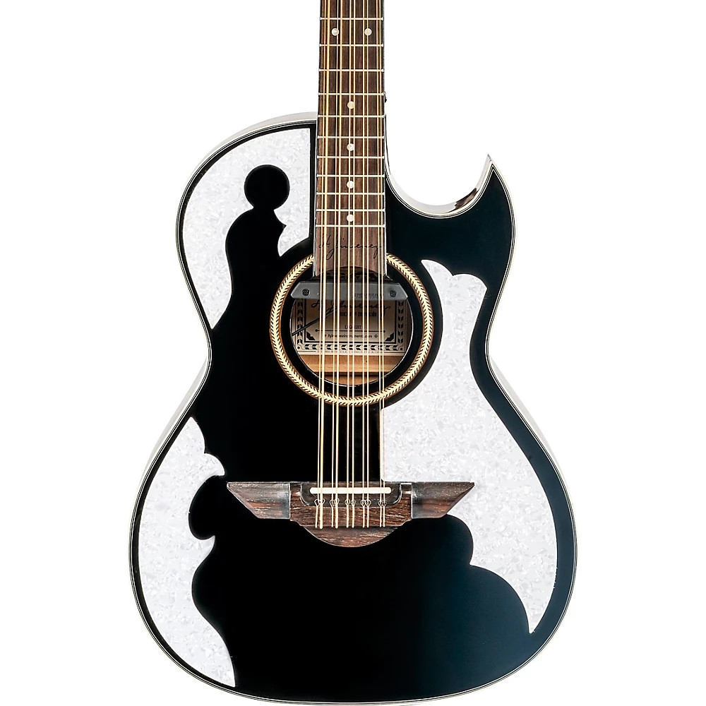 H Jimenez LBQ4E El Patron Acoustic-Electric Bajo Quinto Black 130090₽