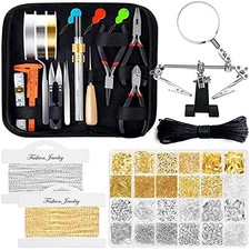 Jewelry Making Supplies Kit Tools Earring Charms Wires Findings for Adults