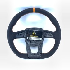 Volante Alcantara personalizado para Lamborghini Urus 2018+ línea central naranja