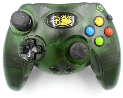 Xbox 2003 Microseft Mad Catz Green Translucent 4516 Controller With Breakaway