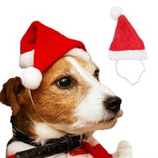 Dog Cat Pet Santa Hat Christmas Costumes Small, Red