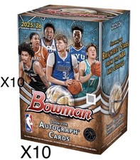 Lot of 10 - 2025 / 2026 Topps Bowman Value Blaster Box x10 - Factory Sealed Lot