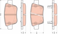 TRW Bremsbelagsatz Scheibenbremse GDB3456 FüR Previa Toyota 3 ACR50_ ACR50R