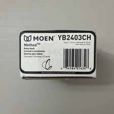 BRAND NEW Moen Robe Hook Chrome Method Collection YB2403CH Open Box