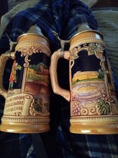 2german beer steins Lidded vintage No.18 And No. 32