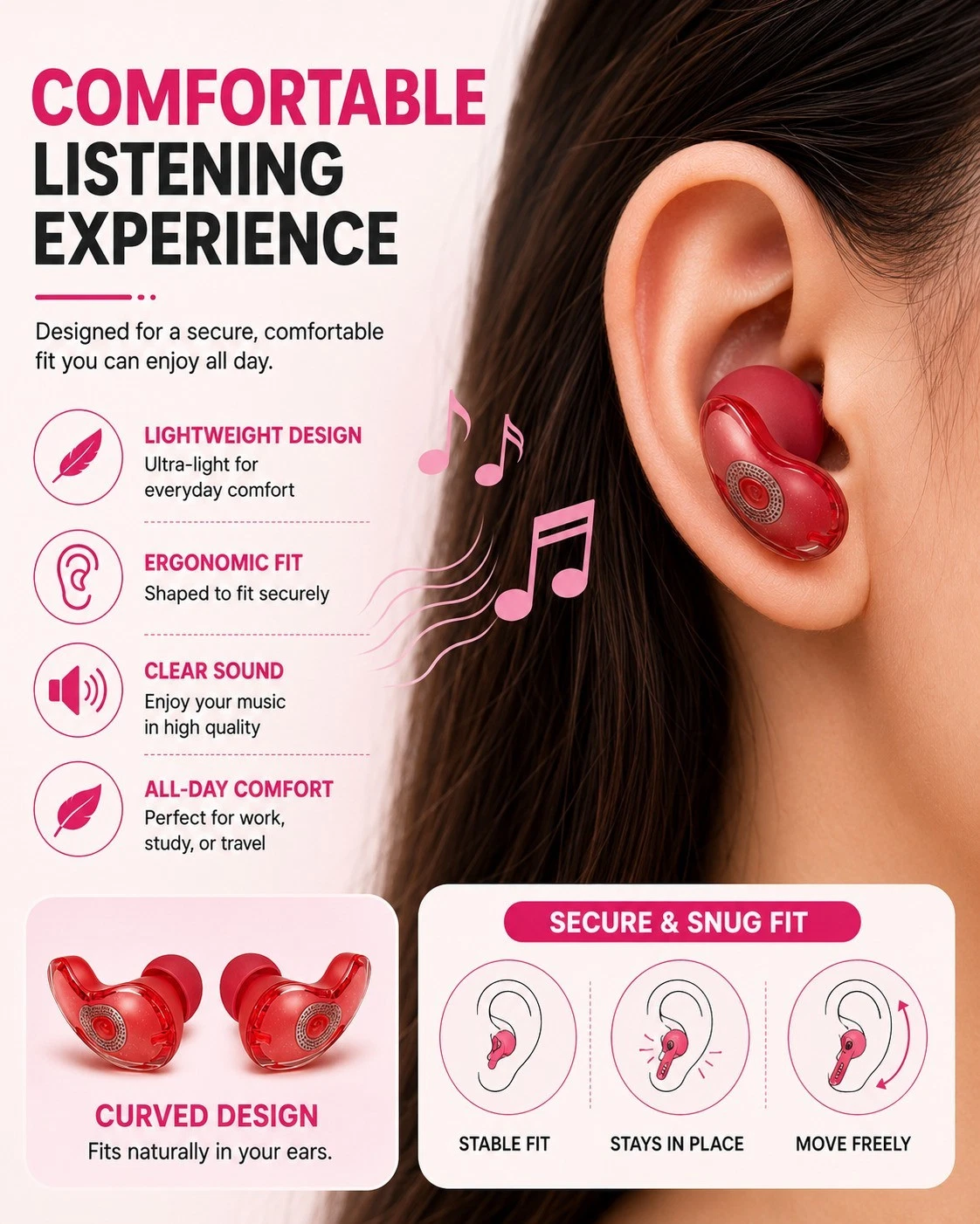 Wireless Bluetooth Earphones Headphones In-Ear Earbuds Headset For Gift UK - Picture 43 of 48