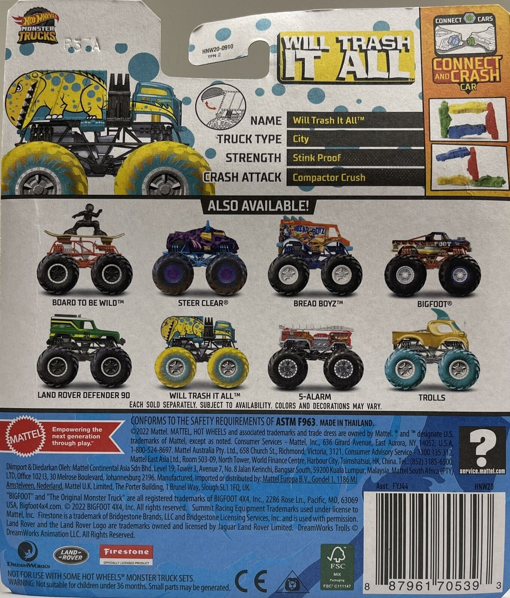 hot wheels monster trucks WILL TRASH IT ALL. | eBay