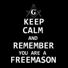 Keep Calm Remember You Are a Freemason Masonic Vinyl Decal - White 6 Inches