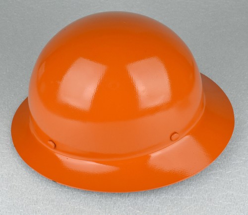 NOS Orange MSA Skullgard cappello rigido tesa intera con sospensione a cricchetto - Foto 3 di 11