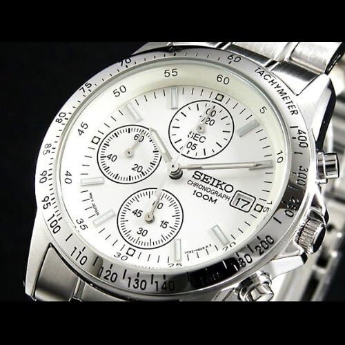 SEIKO Chronograph SND363PC Stainless Steel Quartz Watch