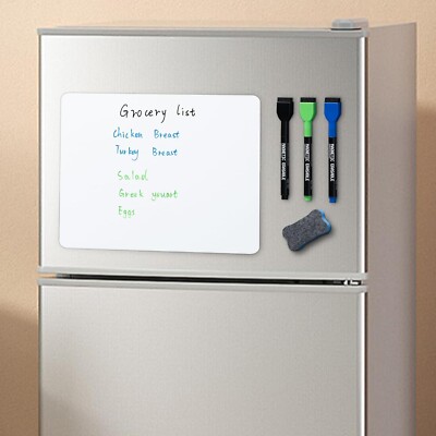 Tableau Blanc Effaçable Magnétique 14.1" X 11" - Petit Tableau Pour Bureau Ou Frigo, Neuf