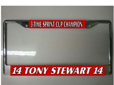 nascar tony stewart chrome license plate frame made in usa