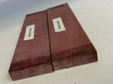 Purpleheart Knife Scale 5x 1-1/2x 3/8 Turning Bookmatched Set- Free US Shipping
