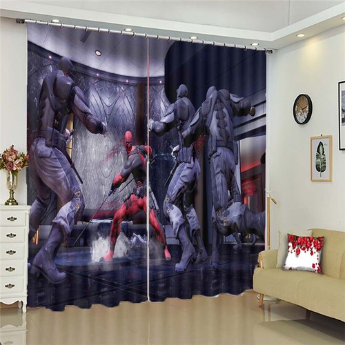 Brave SWAT Officers Fight 3D Blockout Photo Print Curtain Fabric Curtains Window - Foto 2 di 10