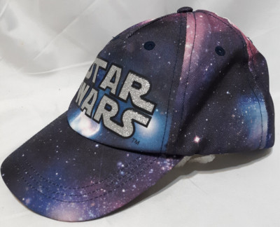 H&M Star Wars Girls Youth Kids Pink Purple Space Glitter Galaxy Hat Sz 8-12Y