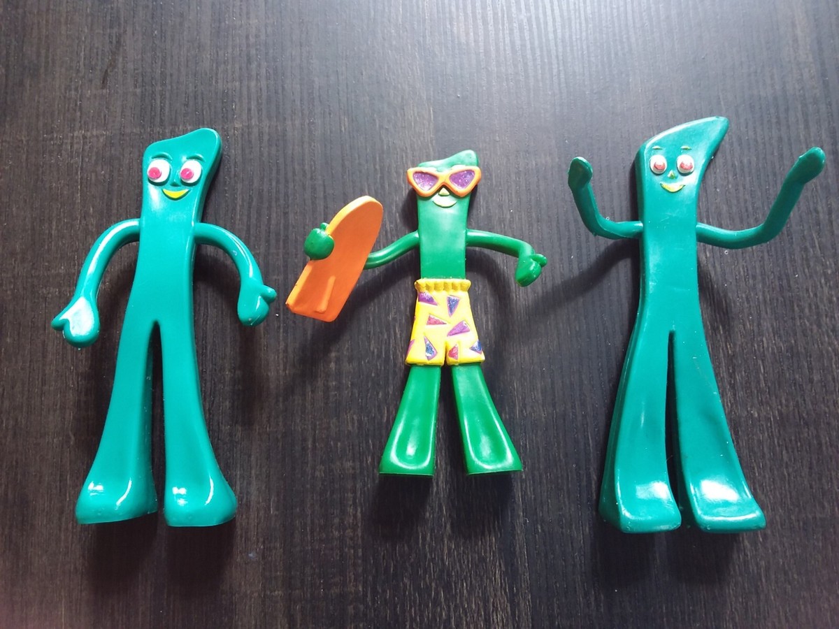 Vintage Gumby Figure Lot of 3 Including Rare Beach Gumby | eBay