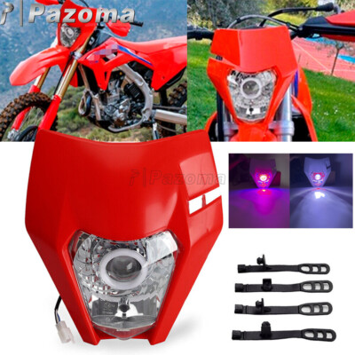 For Honda CRF250F CRF450R/X CRF250R 300EX Enduro LED Headlight