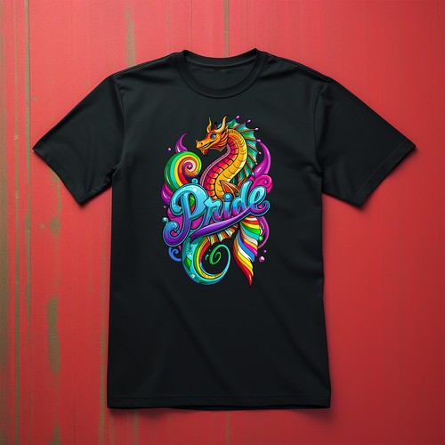 Pride_90 Rainbow Seahorse Funny T-shirt - Show Your Colors with a Splash of Humo - Picture 6 of 46