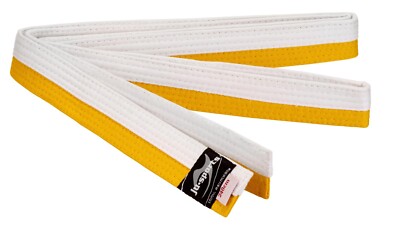 Ju-Sports Budo-Gürtel zweifarbig (halb/halb)  Karate, Judo, Ju-Jutsu, Taekwondo