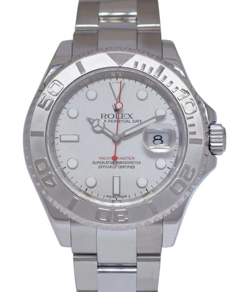 Reloj automático Rolex Yacht-Master de 40 mm de acero inoxidable y platino para hombre M 16622