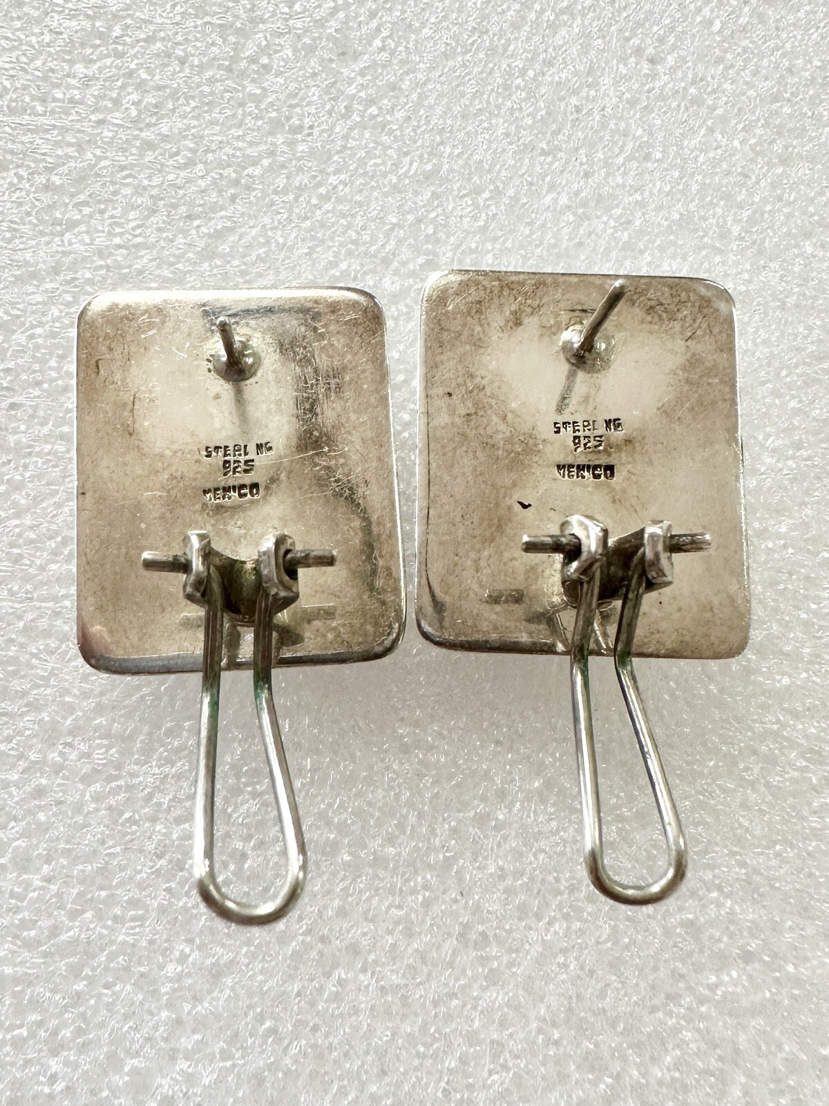 Vintage Rectangular Sterling Silver 925, MOP, Ony… - image 3