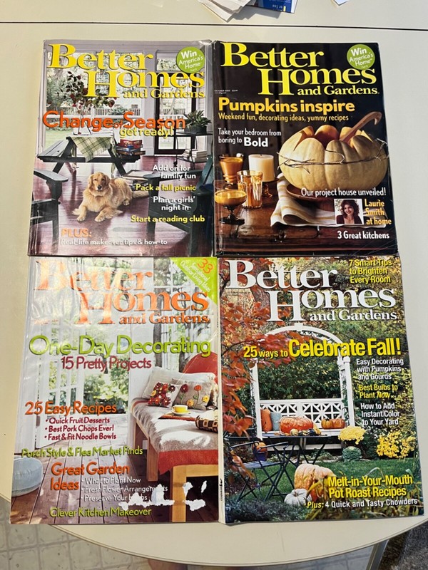 Better Homes and Gardens 9,10/2005,8,10/2006,1-10/2007 Pre-Owned Lot of 13