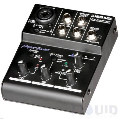 ART USBMix 3-Ch Audio Mixer - USB Mix Computer Interface / Sound Card OPEN BOX