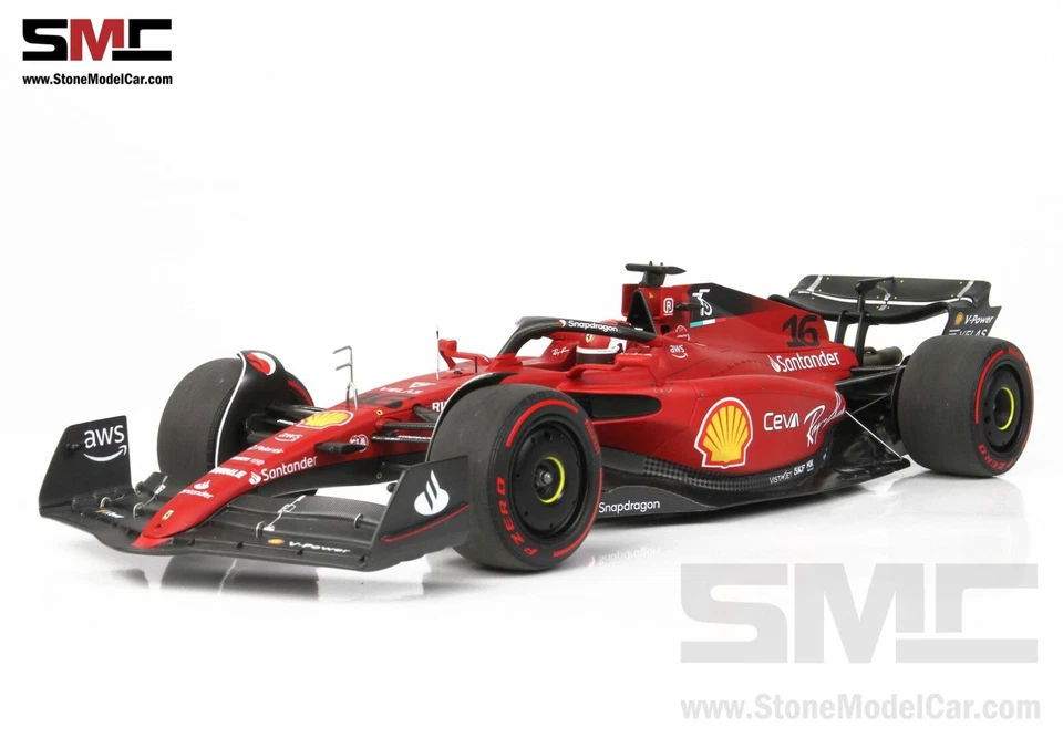 BBR 1:18 Ferrari F1-75 No16 Шарль Леклерк победитель Гран-при Бахрейна 1-я победа F1 2022 - Изображение 2 из 4