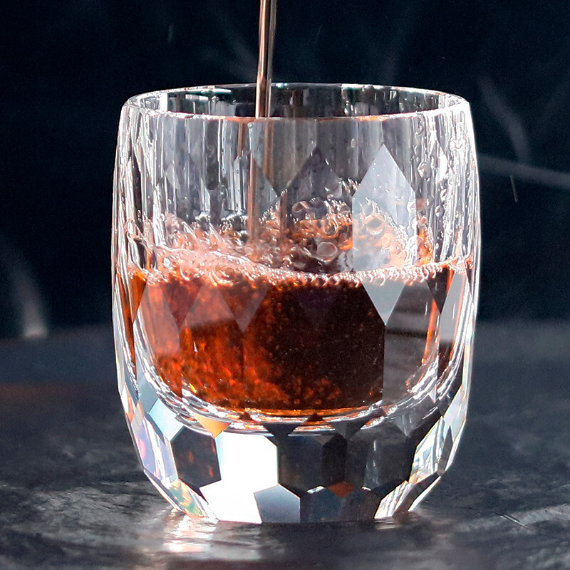 High-end Crystal Whiskey Drinkware Shiny Hand Cut to Clear Crystal Glass 7oz