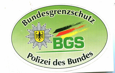 Polizei Aufkleber  wir vom BGS Polizei des Bundes  alt 1 Stück (zu726)