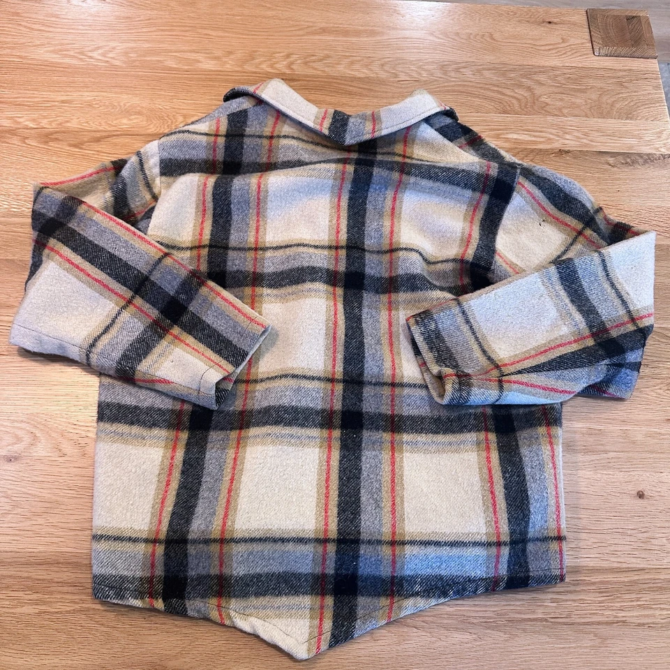 50s V-Hem TALON Zip Wool Pullover PENNEY'S SPORTS OUTERWEAR Lakeland USA L - Image 3 of 4