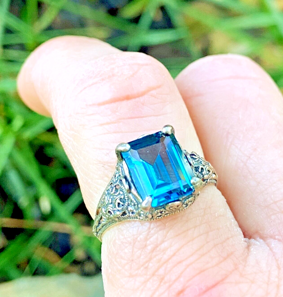 Blue Topaz Birthday Gems Of The Month Topaz Ring Mystic Topaz