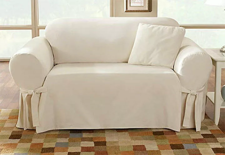 Box top cushion sofa