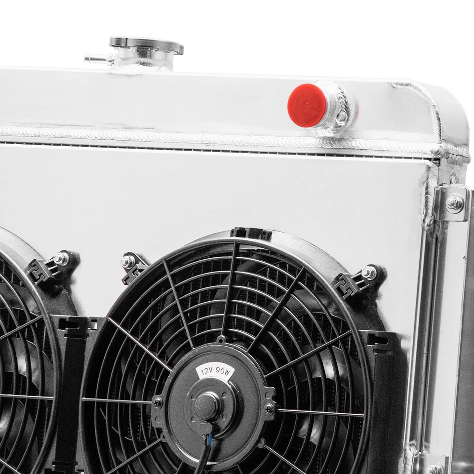 3 Row Radiator Shroud Fan For 1966-1969 1967 Dodge Charger 500 R/T Big Block V8 Foto 4 de 4