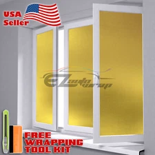 *12"x48" Yellow Frosted Film Glass Home Bathroom Window Security Privacy Sticker