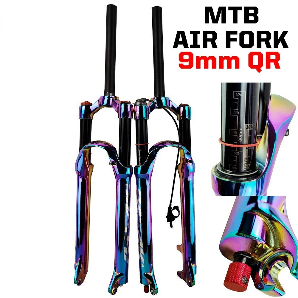 MTB Bicycle Front Suspension Air Fork 27.5 29 Inch QR 9 100mm Travel 120mm