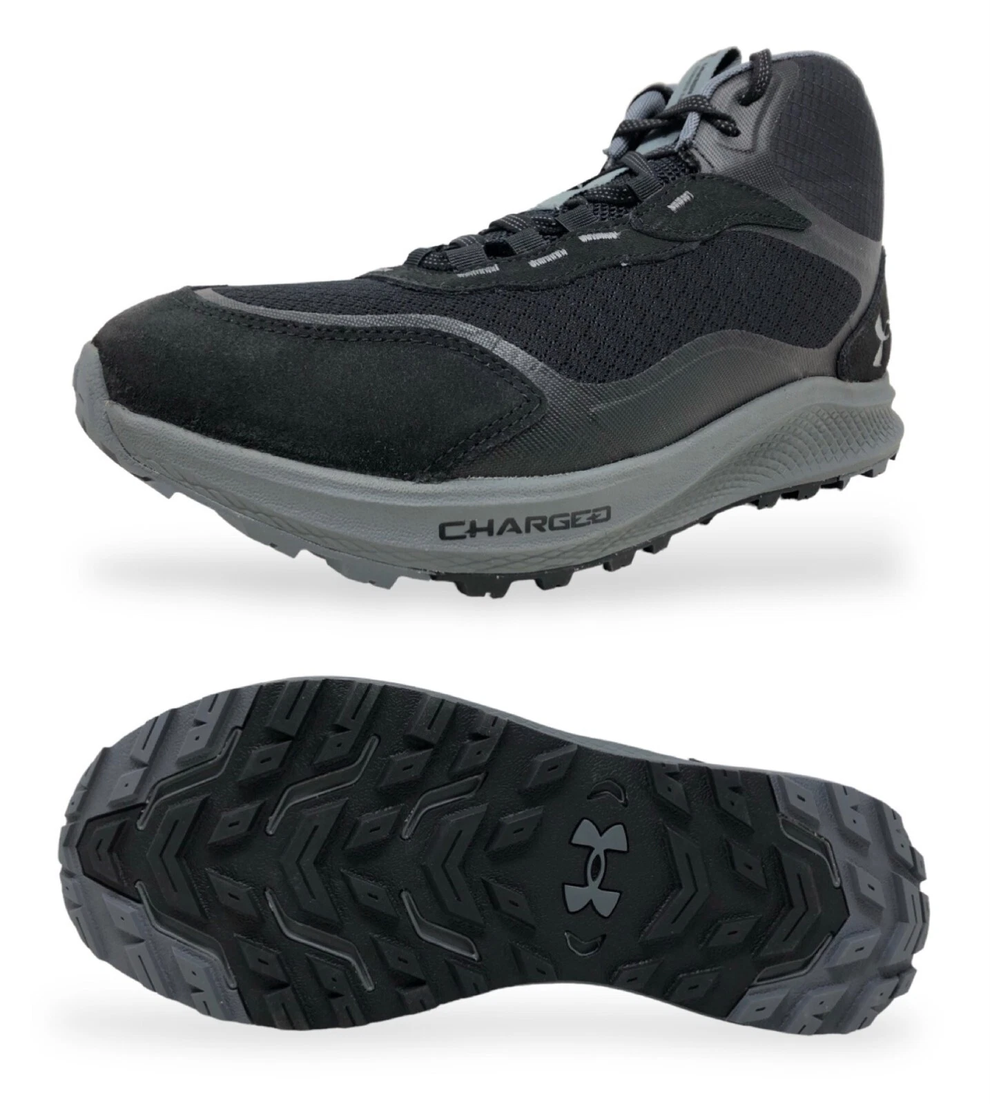 Under Armour Charged Bandit Trek 2 Mens Hiking Trail Outdoor Sneaker Black/Grey