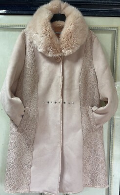 Colect -Faux Wildleder,Rosa & Pelz, Spitze, Lurex,Strass,2Taschen,Gr.42/46-48Neu