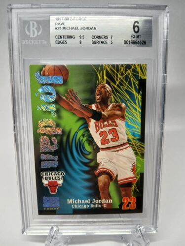 1997-98 SkyBox Z-Force MICHAEL JORDAN #23 Rave 256/399 BGS 6 EX-MT Very Rare - Picture 1 of 2