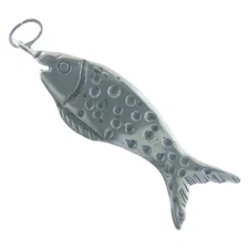 LARGE FISH MILAGRO charm, solid sterling silver (925) miracle ex voto  (M-103)