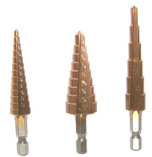 3 pc Step Drill Bit Set Titanium HSS M2 28 Sizes Industrial Reamer Drilling Tool