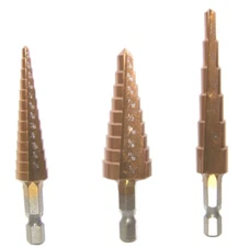 3 pc Step Drill Bit Set Titanium HSS M2 28 Sizes Industrial Reamer Drilling Tool