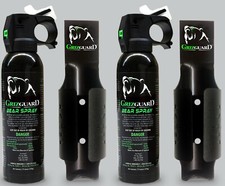 Griz Guard Bear Spray With Black Griz Guard Holster 7.9oz   2 Pack