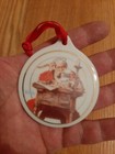 1996 JC Penny Norman Rockwell Santa Reading Letters Christmas Ornament Porcelain — photo 6
