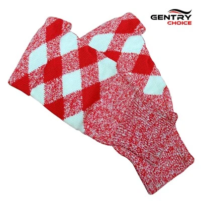GENTRY CHOICE Traditional Scottish Kilt Hose Top Diced Red And White Highlanders Clothing