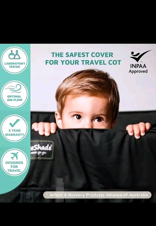SnoozeShade Travel Cot Blackout Cover and Sleep Canopy For travel