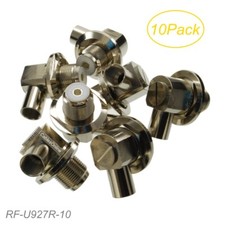 10-Pack UHF SO-239 Female Bulkhead Twist-On Connectors for RG8/RG213/LMR400 Coax