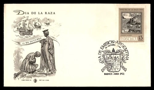 Mayfairstamps Argentina FDC Day of Race Ships Christopher Columbus First Day Cov