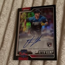 2026 Topps Series 1 Baseball #187 Otto Kemp Real One Auto Black Foil /10 - MINT!