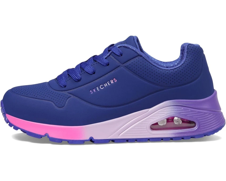 Skechers Uno Gen1 - Pop of Ombre Tenis Niñas 3.5 Azul Marino Entrenadores Zapatos TZP1059 Foto 2 de 4